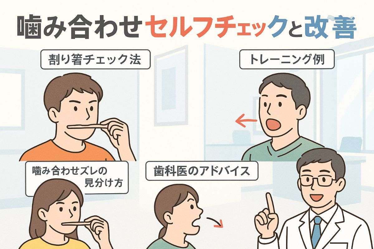 割り箸でかみ合わせをセルフチェックする方法と噛み合わせ改善トレーニング法を解説