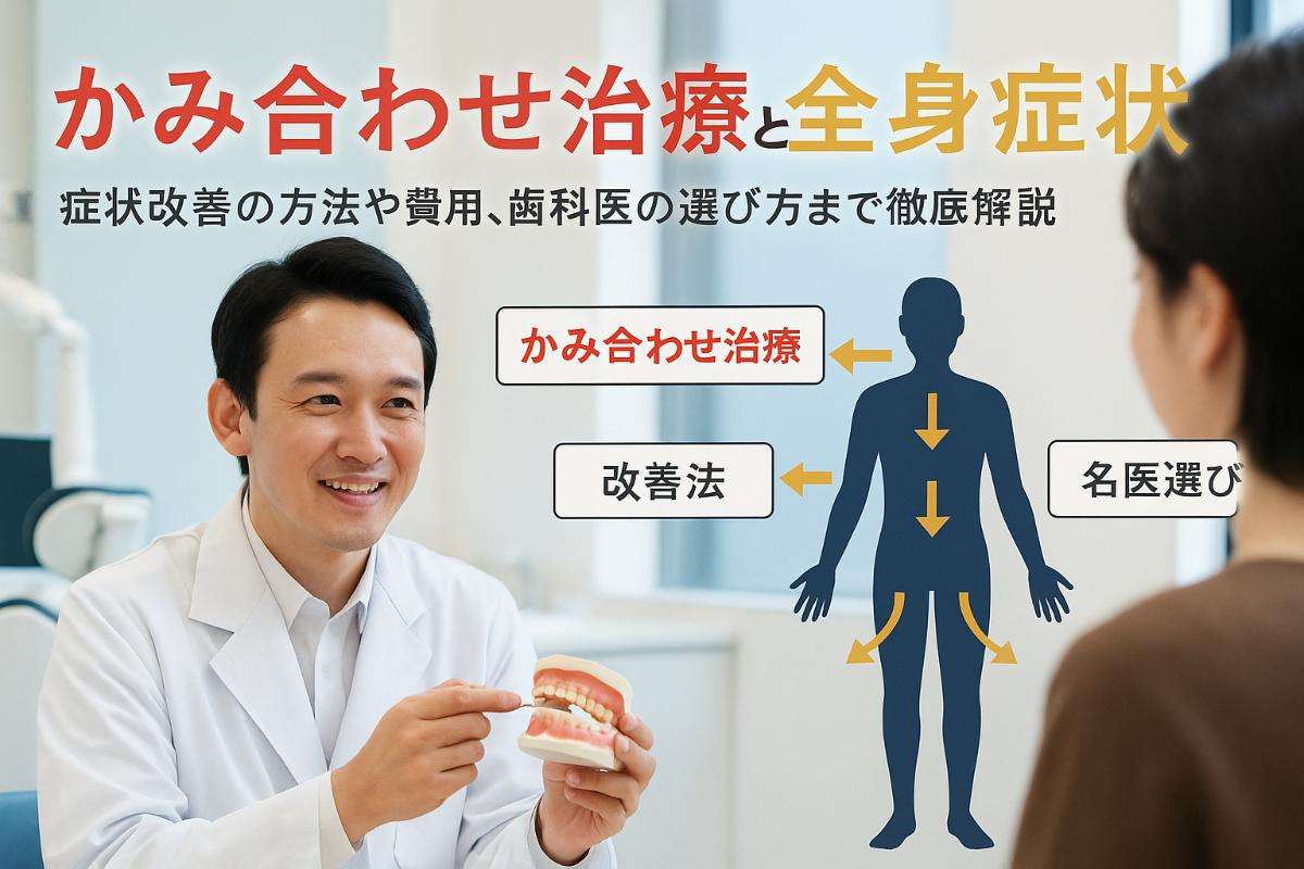 かみ合わせ治療の基礎知識と全身症状の関連性を詳しく解説！症状別の改善法と費用・医院の選び方